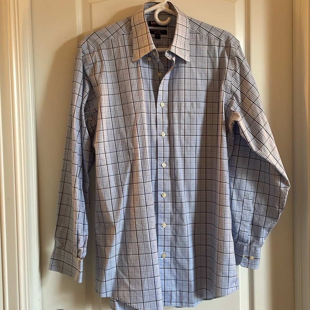 Men’s Blue Button Down Dress Shirt